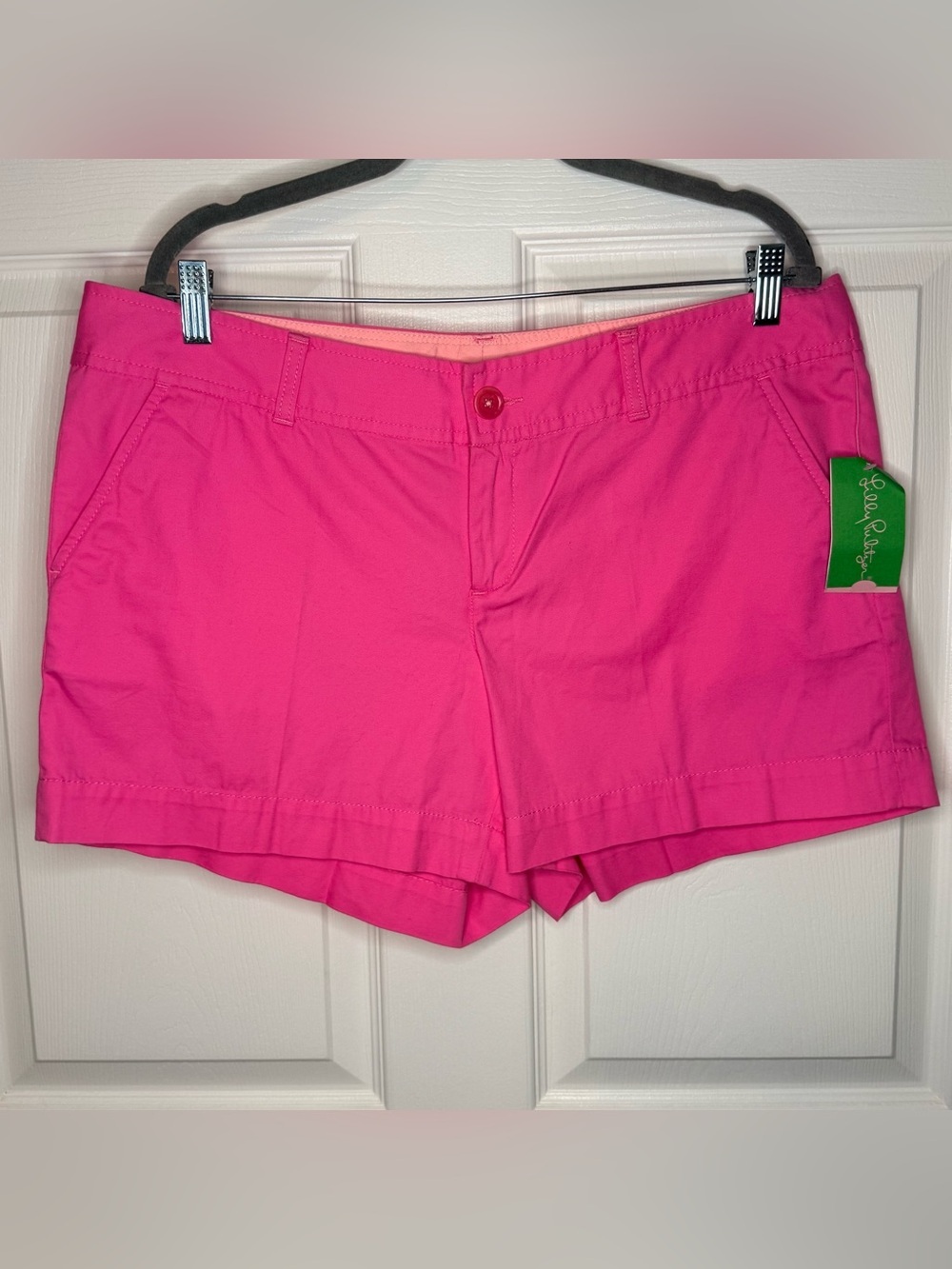 Lilly Pulitzer Bright Pink Casual Cotton Callahan Short Size 14 NWT